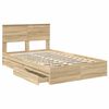 vidaXL Storage Bed with Drawer Sonoma Oak 135 x 190 cm Engineered Wood