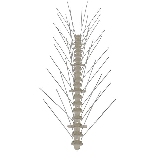 vidaXL 4-row Plastic Bird & Pigeon Spikes Set of 6 3 m