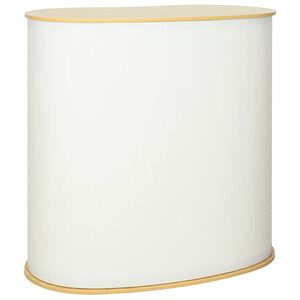vidaXL Trade Show Counter Light Brown and White 90 x 48 x 93 cm