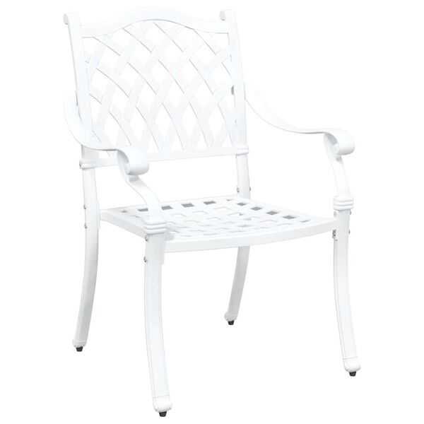 vidaXL Garden Chair 2 pcs White 56 x 55 x 92.5cm Aluminium