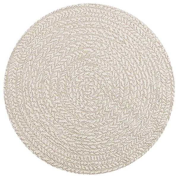 vidaXL Rug ZIZUR Cream &Oslash; 90 cm Jute Look Indoor and Outdoor