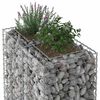 vidaXL Gabion Raised Bed Silver 90 x 50 x 150 cm Galvanised Steel