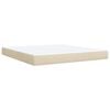 vidaXL Box Spring Bed with Mattress Cream 180x200 cm Fabric