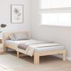 vidaXL Bed Frame with Headboard Natural 75 x 190 cm Solid Pine Wood