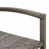 vidaXL 5 Piece Garden Bar Set Grey Solid Wood Acacia and Poly Rattan