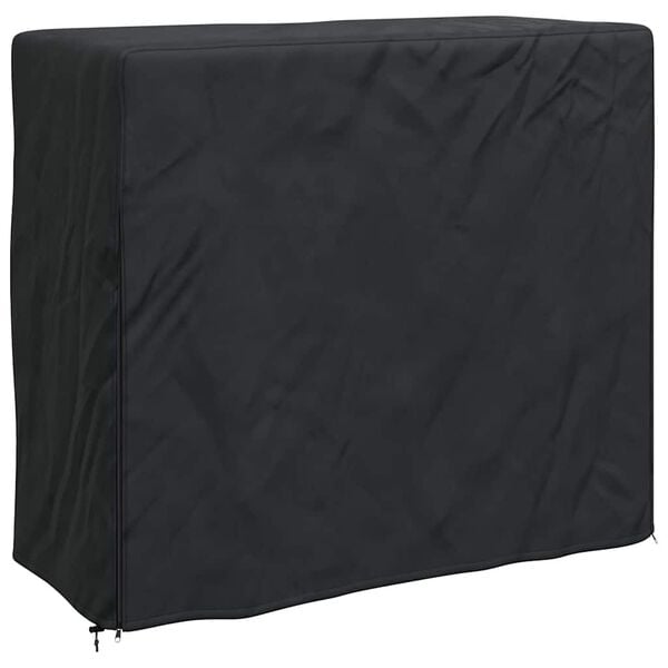 vidaXL Firewood Rack Cover Plain Black 61 x 122 x 106 cm Fabric