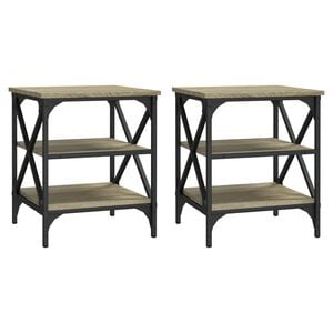 vidaXL Side Tables 2 pcs Sonoma Oak 40x42x50 cm Engineered Wood