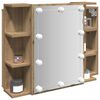vidaXL Mirror Cabinet with LED Artisan Oak 70x16.5x60 cm