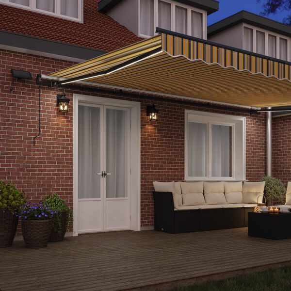 vidaXL Retractable Awning Manual Multicolour 500 x 300 cm Fabric