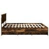 vidaXL Bed Frame Smoked Oak 180 x 200 cm Engineered Wood