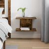 vidaXL Bedside Table Smoked Oak 40 x 30 x 25 cm Engineered Wood