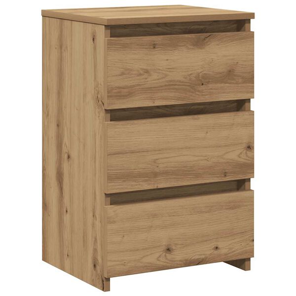 vidaXL Bedside Cabinet Artisan Oak 40x35x62.5 cm Engineered Wood