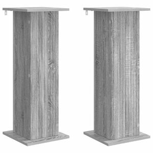 vidaXL Plant Stand 2 pcs Grey Sonoma 30.5 x 30 x 80.5 cm