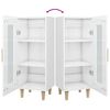 vidaXL Sideboard High Gloss White 34.5x34x90 cm Engineered Wood