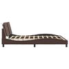 vidaXL Bed Frame without Mattress "Zadar" Brown 180x200 cm Super King Faux Leather
