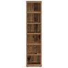 vidaXL CD Cabinet Old Wood 21x20x88 cm Engineered Wood