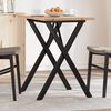 vidaXL Dining Table X-Frame 80x50x75.5 cm Solid Wood Pine and Steel