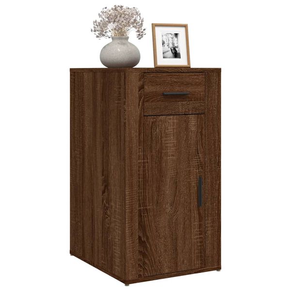 vidaXL Desk Cabinet Brown Oak 40x49x75 cm Engineered Wood