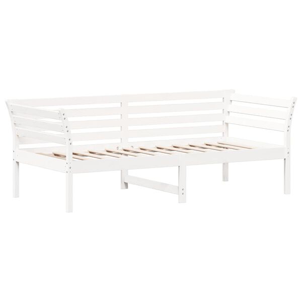 vidaXL Day Bed without Mattress White 75x190 cm Small Single Solid Wood Pine