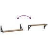 vidaXL Wall Shelves with Shelf 2 pcs Artisan Oak 60 x 15 x 15.5 cm