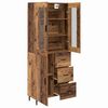 vidaXL Highboard with Drawer 2 pcs Old Wood Engineered Wood