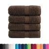 vidaXL Premium Guest Towels "SOLUND" 4 pcs Brown 30x50 cm 600 gsm