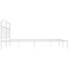 vidaXL Metal Bed Frame without Mattress with Headboard White 160x200cm