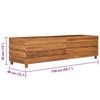 vidaXL Raised Bed 150x40x38 cm Recycled Teak Wood and Steel