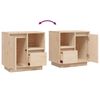 vidaXL Bedside Cabinets 2 pcs 50x34x50 cm Solid Wood Pine