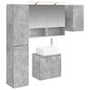 vidaXL Bathroom Cabinet Set 5 pcs Concrete Grey Engineered Wood