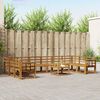 vidaXL Outdoor Sofa Set 11 pcs Natural Solid Acacia Wood