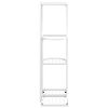 vidaXL 4-Floor Flower Stand 43x22x76 cm White Metal