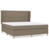 vidaXL Box Spring Bed with Mattress Taupe 180x200 cm Fabric
