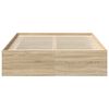 vidaXL Bed Frame without Mattress Sonoma Oak 135x190 cm Double Double