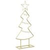 vidaXL Metal Christmas Tree with Stand KUOPIO 60 cm Steel Gold