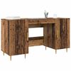 vidaXL Desk with Shelf Old wood 140 x 50 x 75 cm Engineered wood