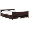 vidaXL Bed Frame without Mattress Dark Brown 160x200 cm Solid Wood