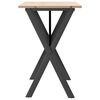 vidaXL Dining Table X-Frame 100x50x75 cm Solid Wood Pine and Steel