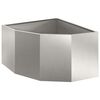 vidaXL Corner Planter Silver 60 x 60 x 35 cm Stainless steel