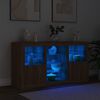vidaXL Sideboard with LED Lights Brown Oak 123x37x67 cm