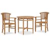 vidaXL 3 Piece Garden Dining Set Solid Teak Wood