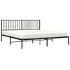 vidaXL Metal Bed Frame without Mattress with Headboard Black 183x213cm