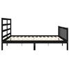 vidaXL Bed Frame without Mattress Black 200x200 cm Solid Wood Pine