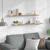 vidaXL Wall Shelves 2 pcs White and Sonoma Oak 100x9x3 cm