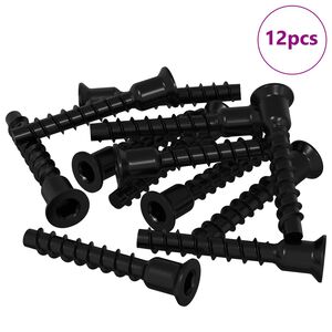 vidaXL Socket Cap Head Screw 12 pcs Black 10 x 40 mm Iron