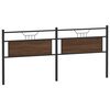 vidaXL Headboard Brown Oak 193 cm Engineered Wood and Steel