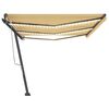 vidaXL Manual Retractable Awning with LED 600x300 cm Yellow and White