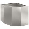 vidaXL Corner Planter Silver 60 x 60 x 50 cm Stainless steel