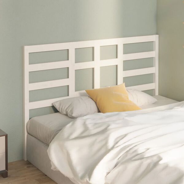 vidaXL Bed Headboard White 166x4x104 cm Solid Wood Pine