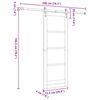 vidaXL Sliding Door ORKDAL Brown 73.5 x 198.5 cm Solid Pine Wood